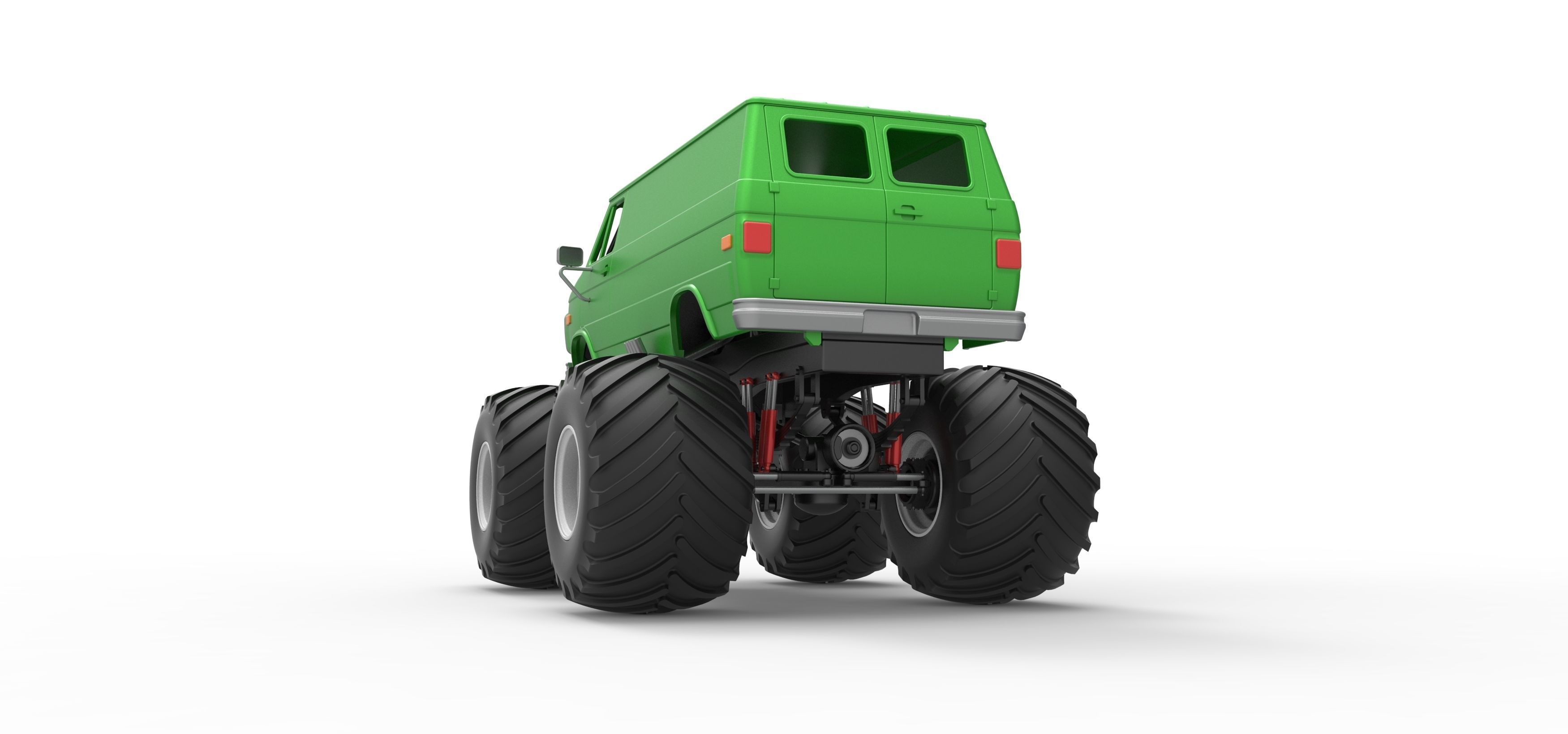 Monster Truck Van Scale 1 to 25 3D print model_15