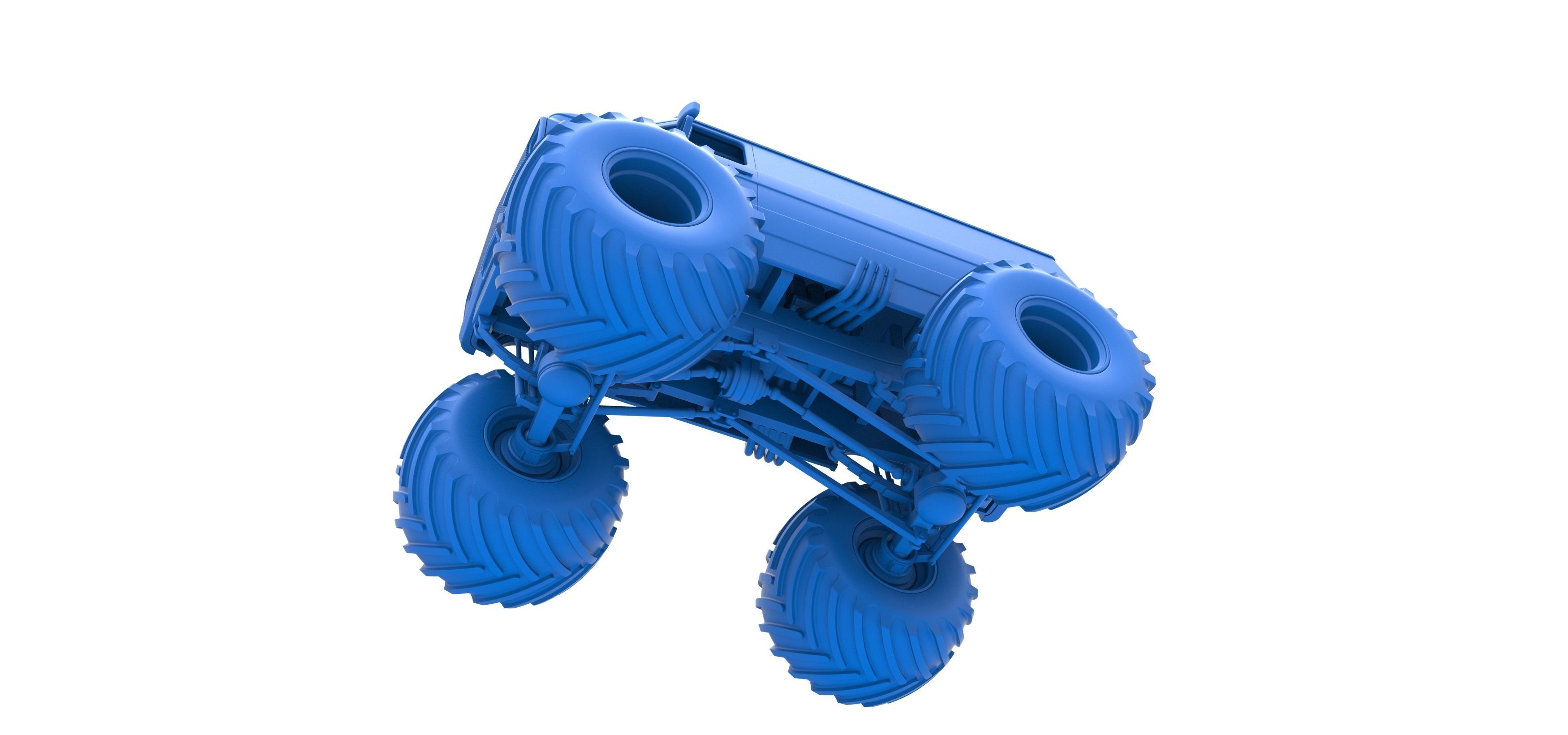 Monster Truck Van Scale 1 to 25 3D print model_20
