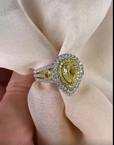 Gemstone womens rings 3D print model