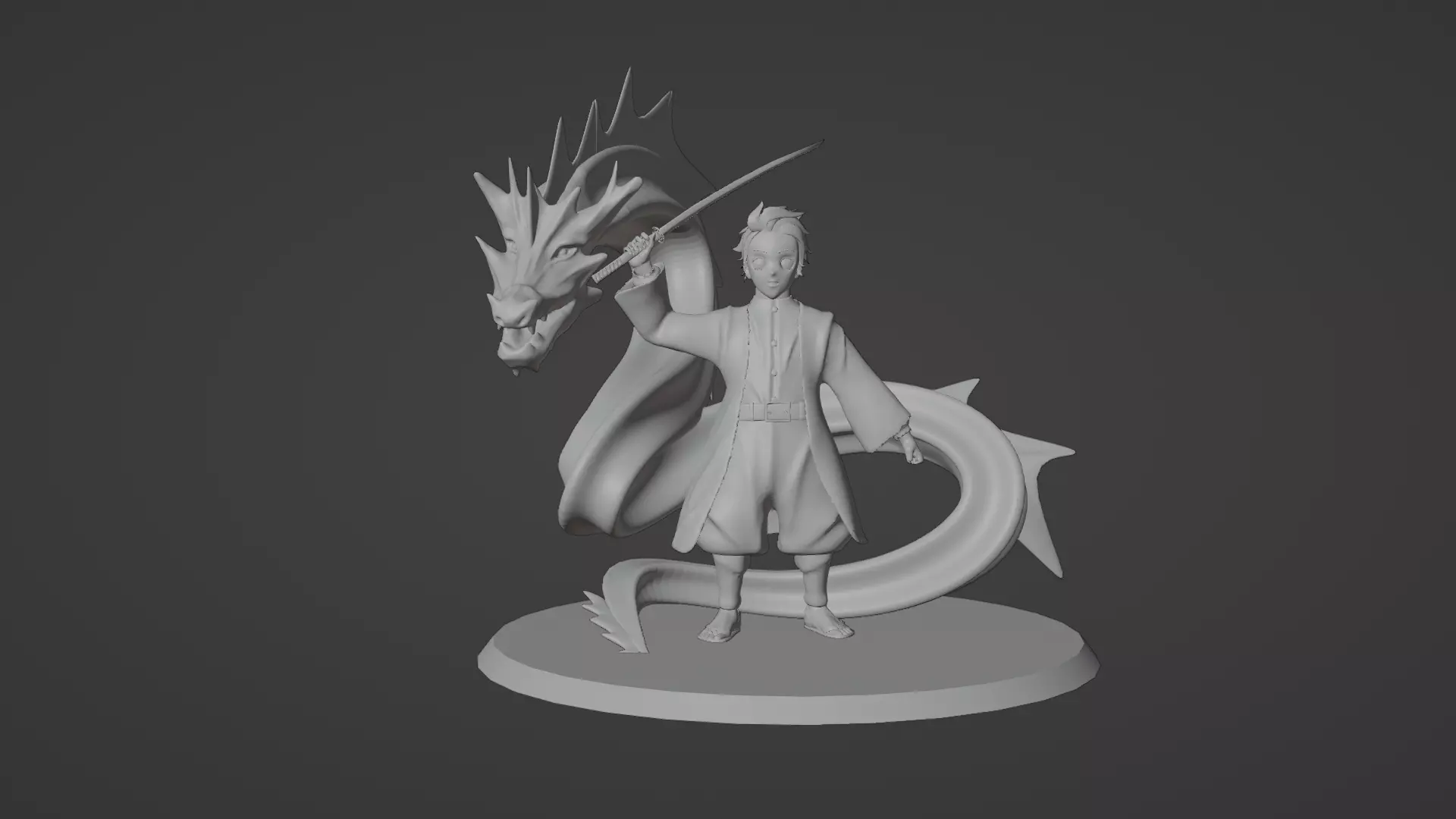 Tanjiro 3D Model 3D print model_0