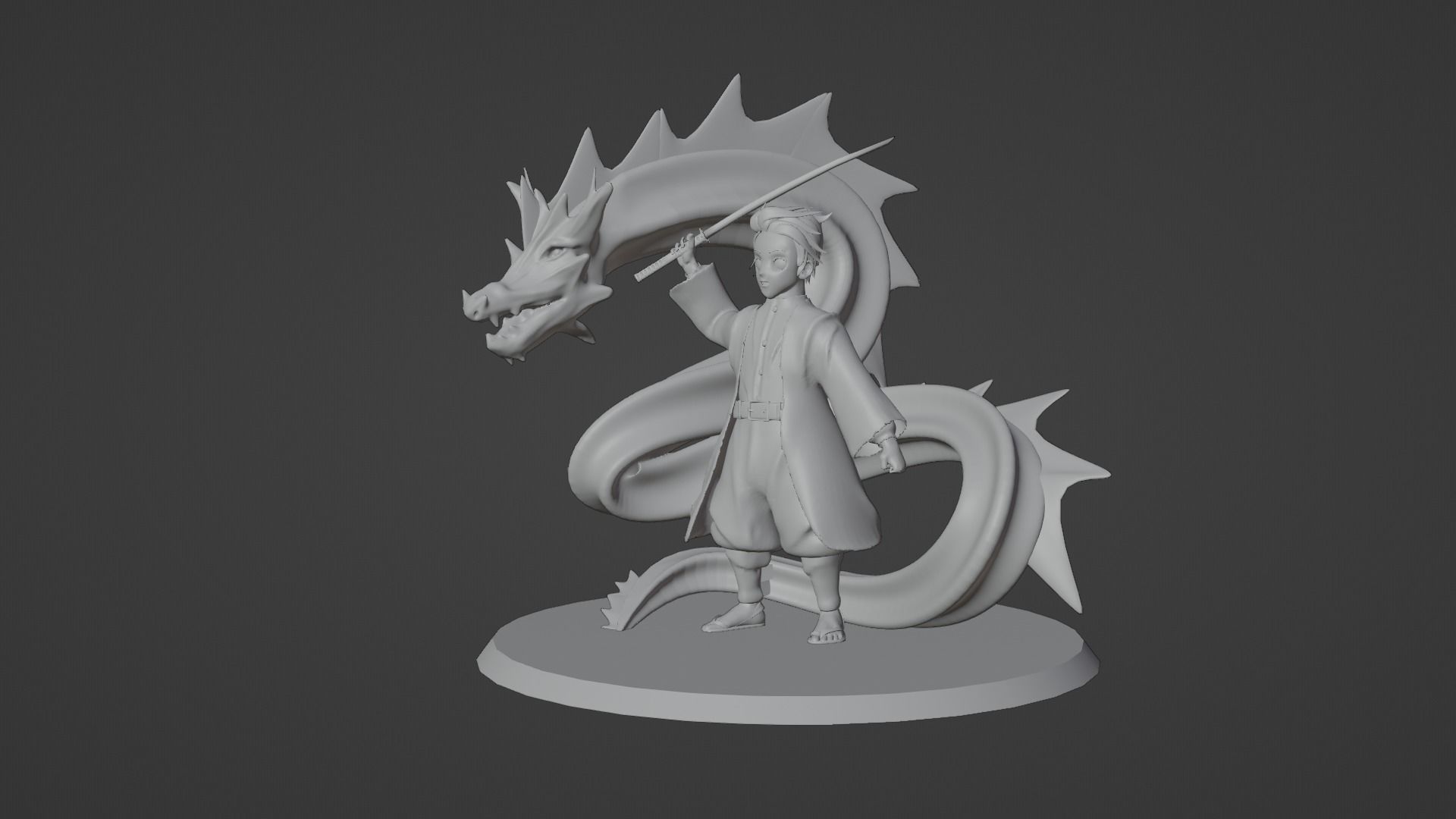 Tanjiro 3D Model 3D print model_1