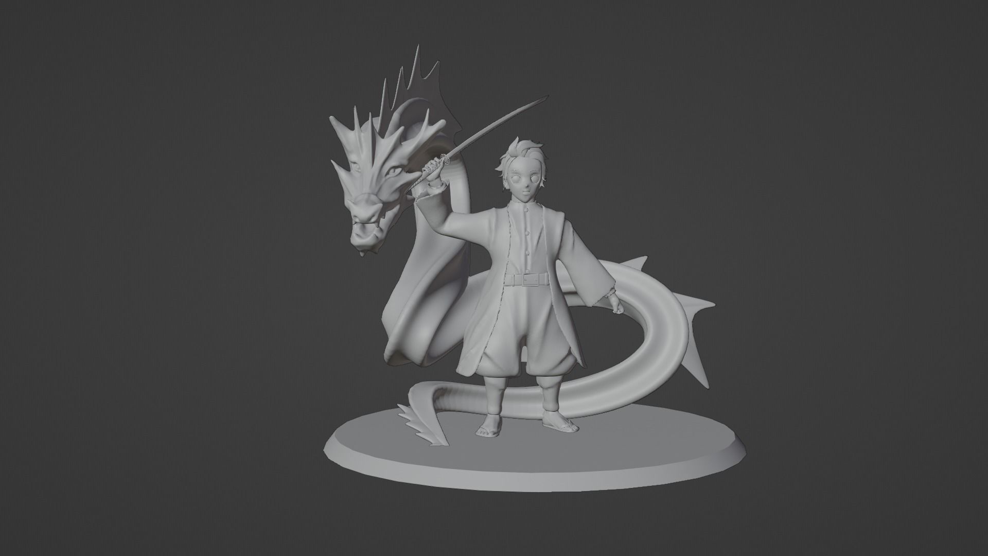 Tanjiro 3D Model 3D print model_5