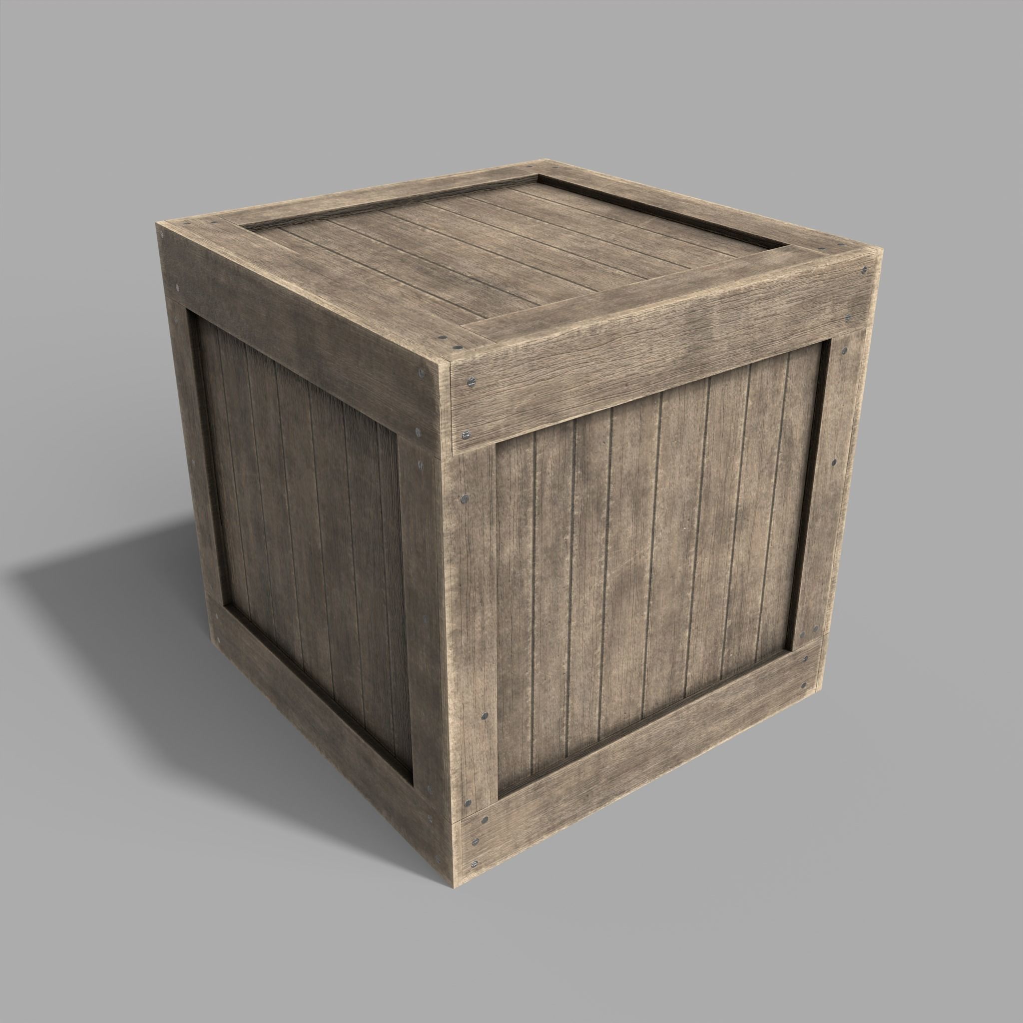 Wooden Boxes Pack Crate Old Low-poly 3D model_22