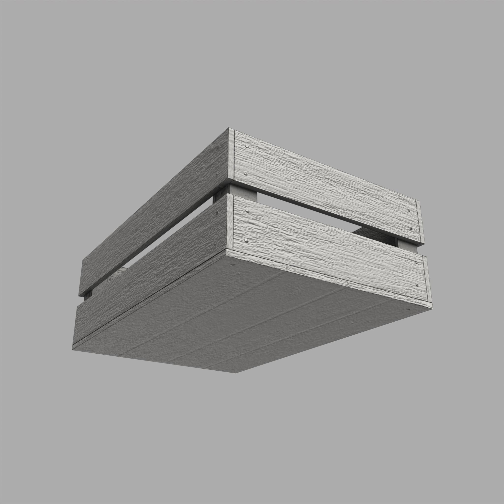 Wooden Boxes Pack Crate Old Low-poly 3D model_9