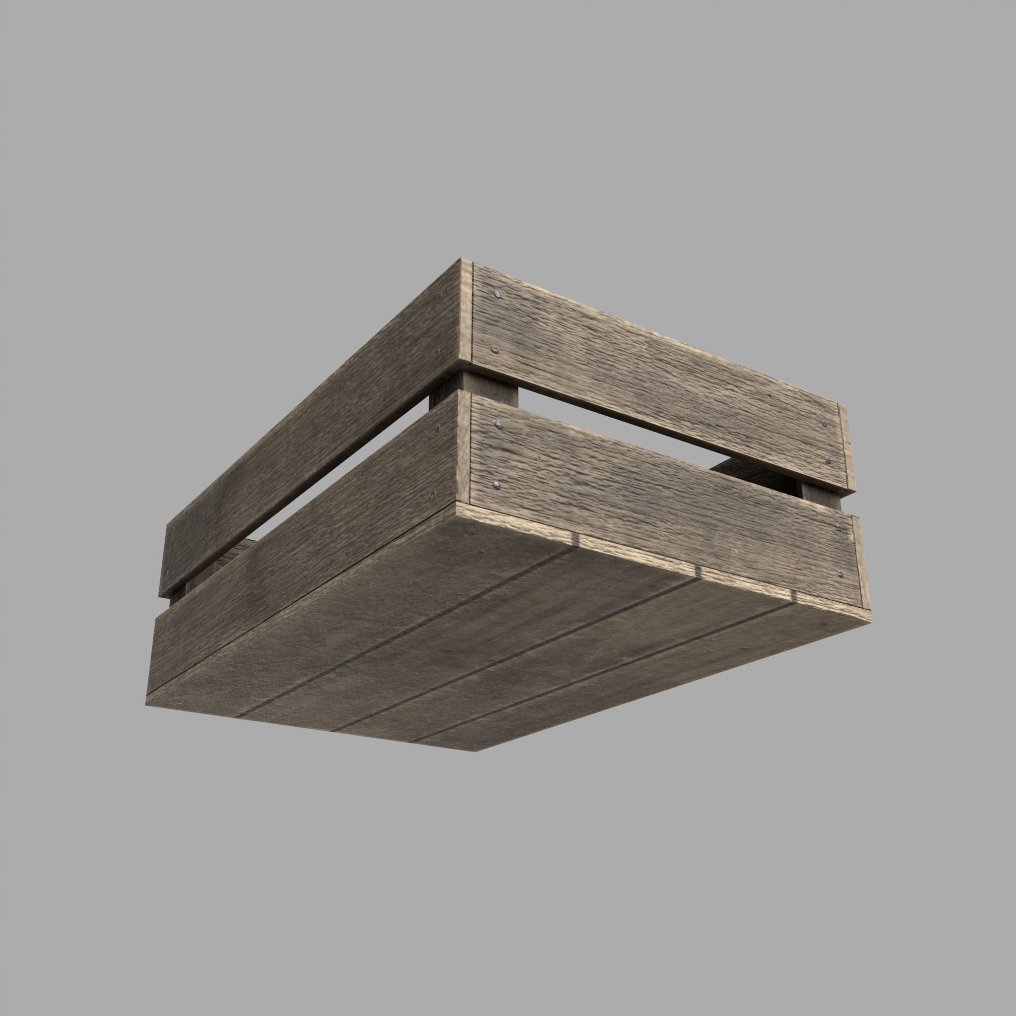 Wooden Boxes Pack Crate Old Low-poly 3D model_7