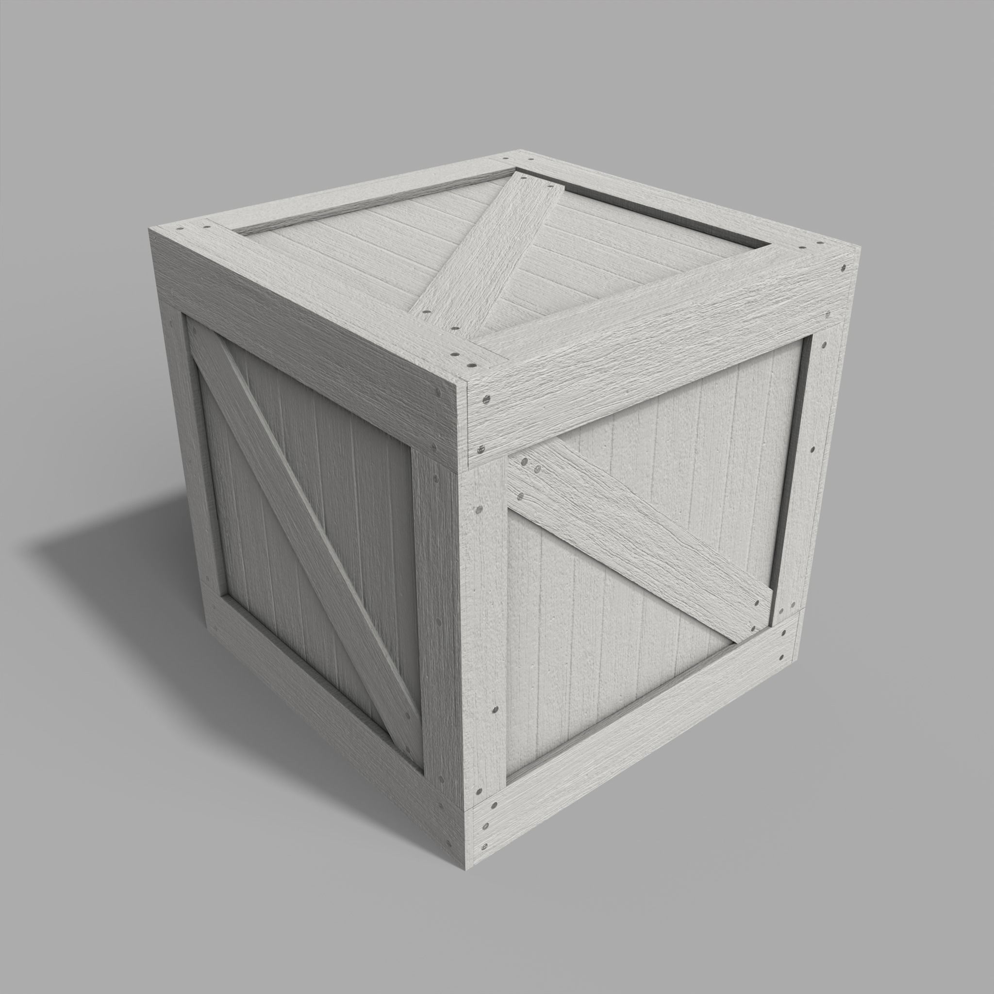 Wooden Boxes Pack Crate Old Low-poly 3D model_26
