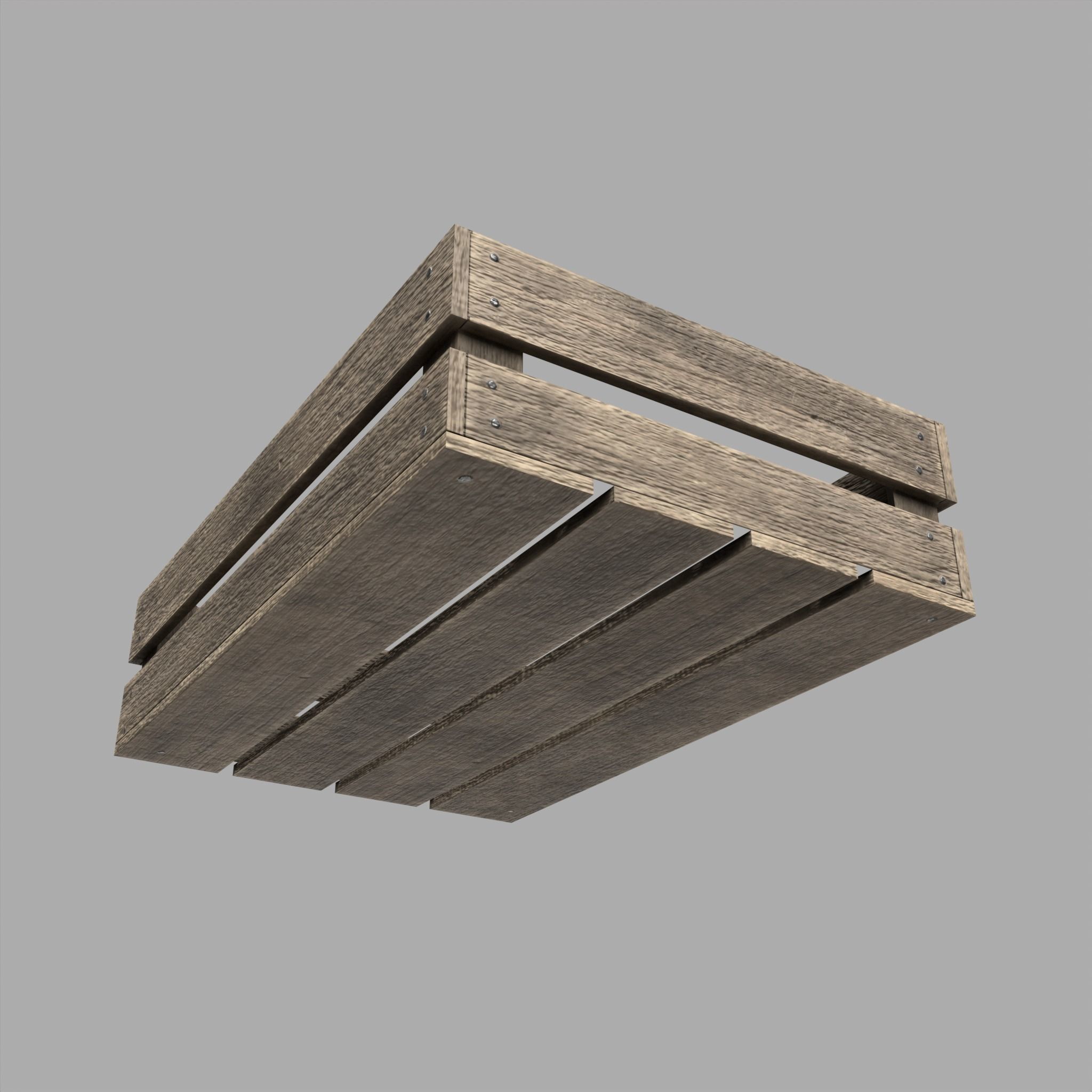 Wooden Boxes Pack Crate Old Low-poly 3D model_16