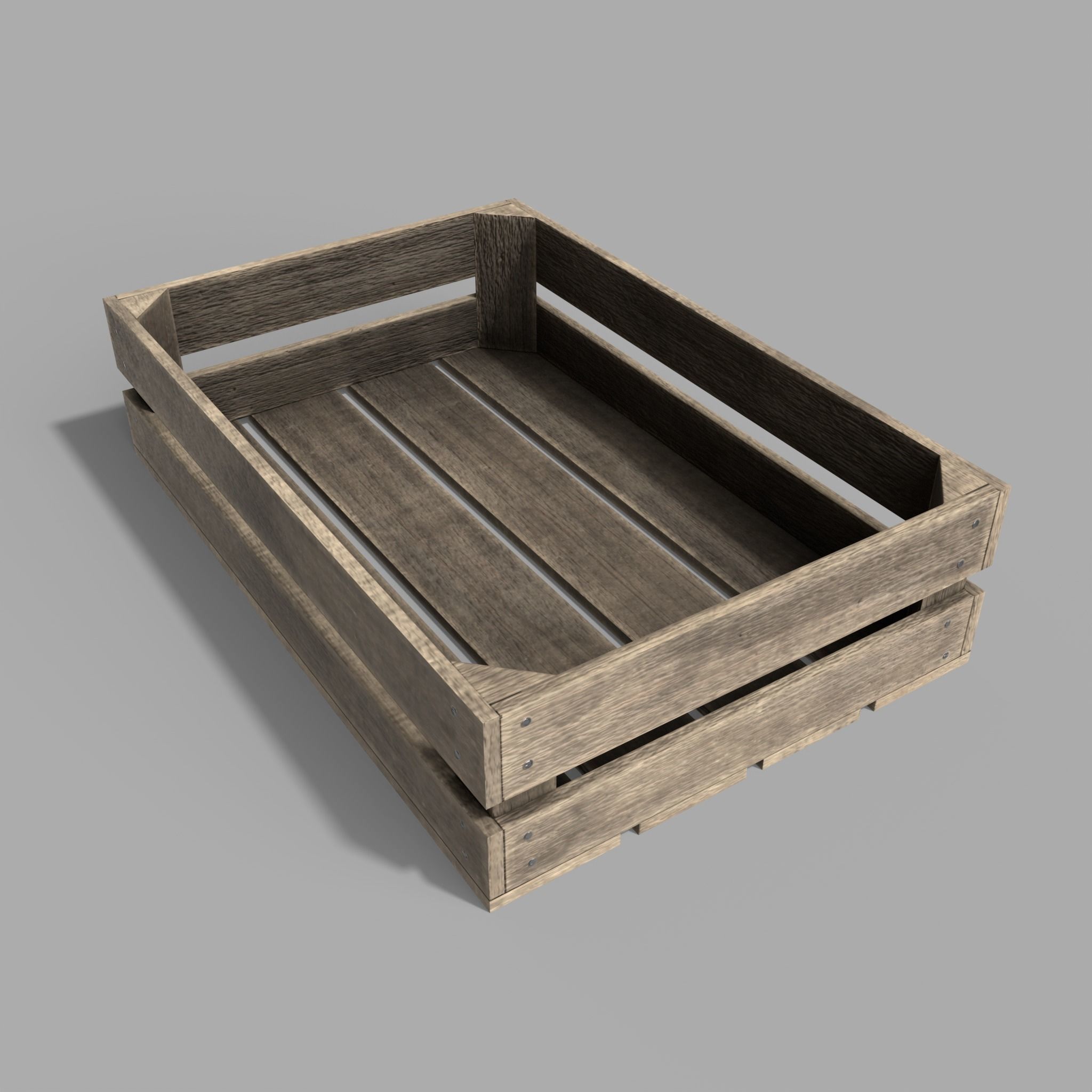 Wooden Boxes Pack Crate Old Low-poly 3D model_13