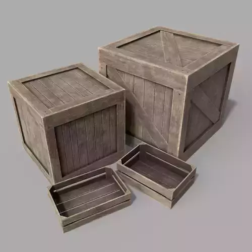 Wooden Boxes Pack Crate Old