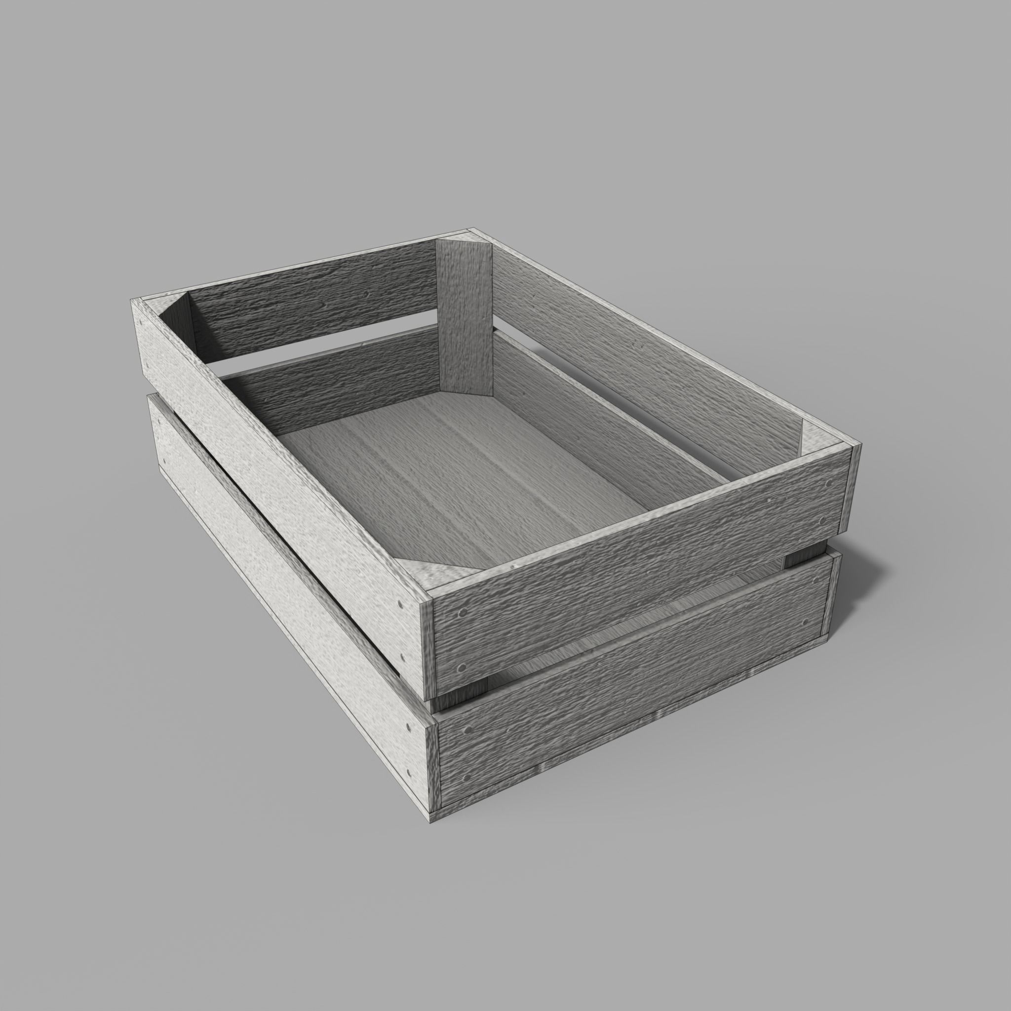 Wooden Boxes Pack Crate Old Low-poly 3D model_6