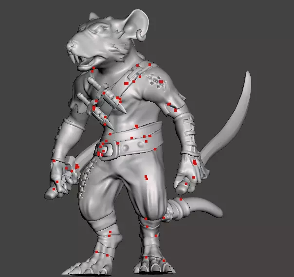 Rat warrior 3d printable  3D print model_0