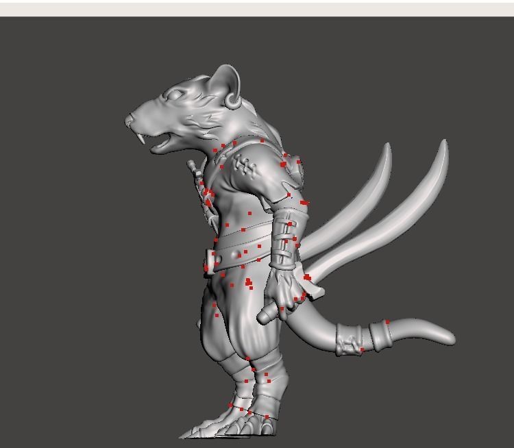 Rat warrior 3d printable  3D print model_3