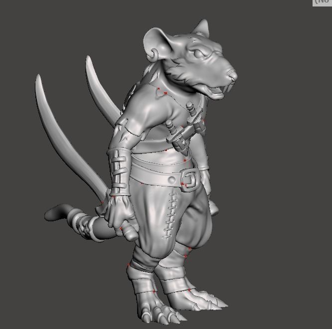 Rat warrior 3d printable  3D print model_2
