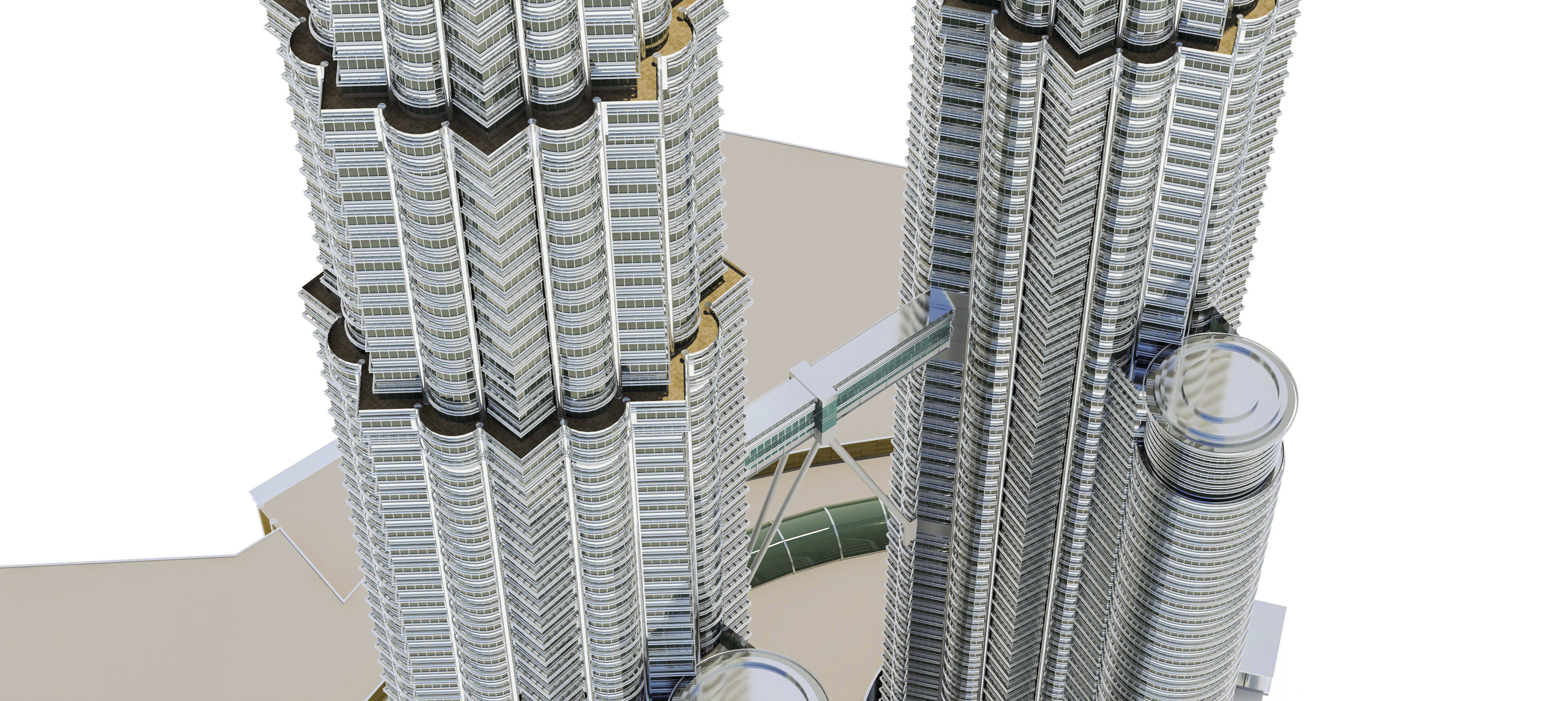 Petronas Towers 3D model 3D model_9