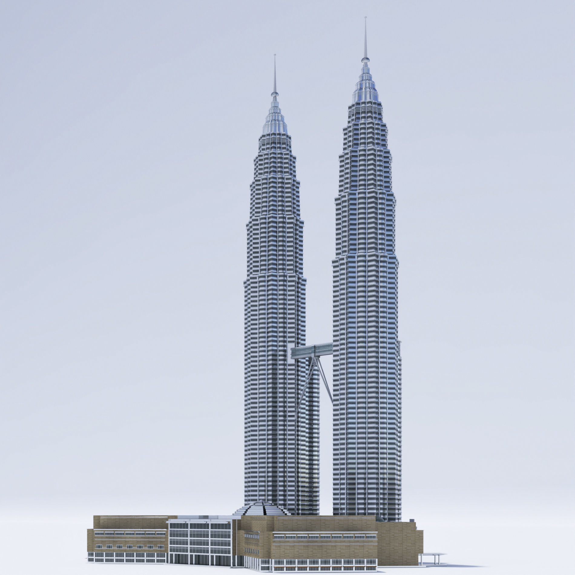 Petronas Towers 3D model 3D model_1