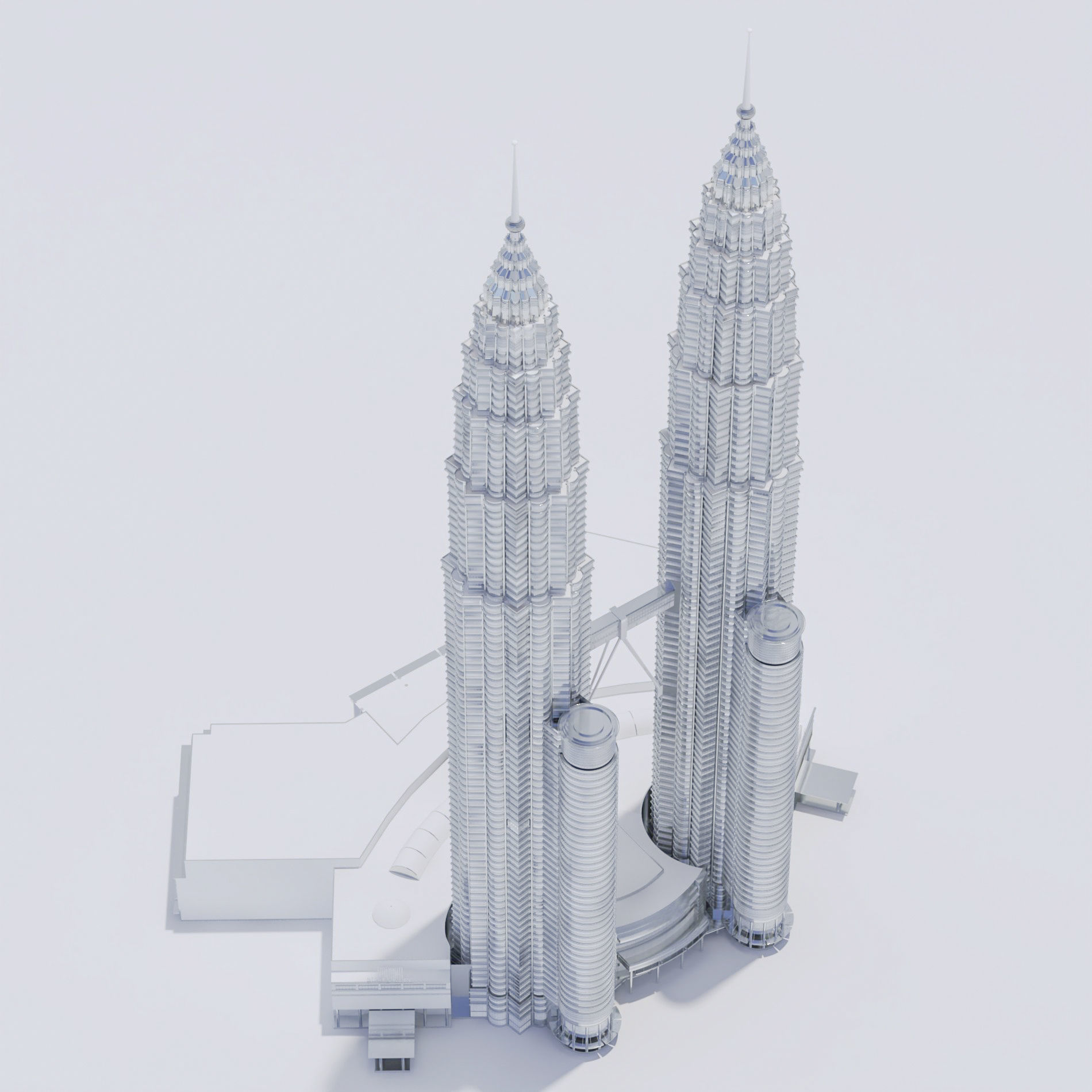 Petronas Towers 3D model 3D model_10