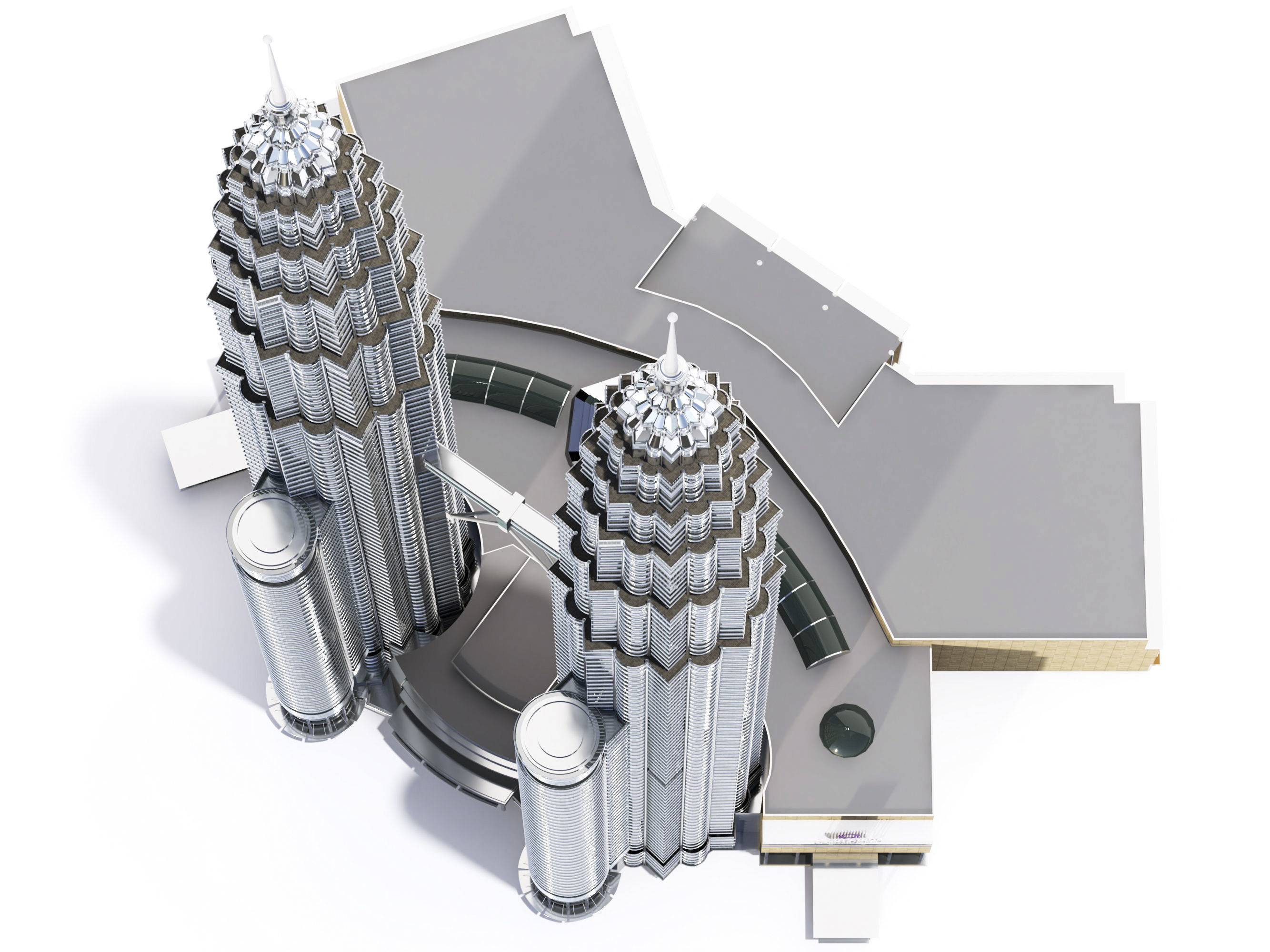 Petronas Towers 3D model 3D model_6