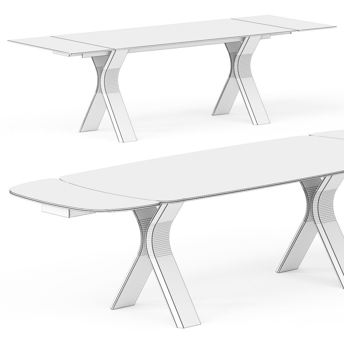 Tonin Casa Still Dining Table 3D model_1