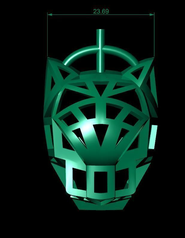 panther pendant  3D print model_3