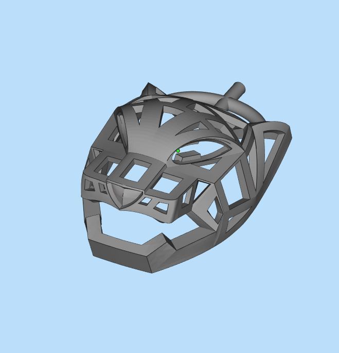 panther pendant  3D print model_1