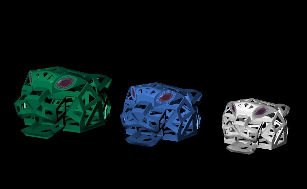 3 pendant sizes panther 3D print model_5