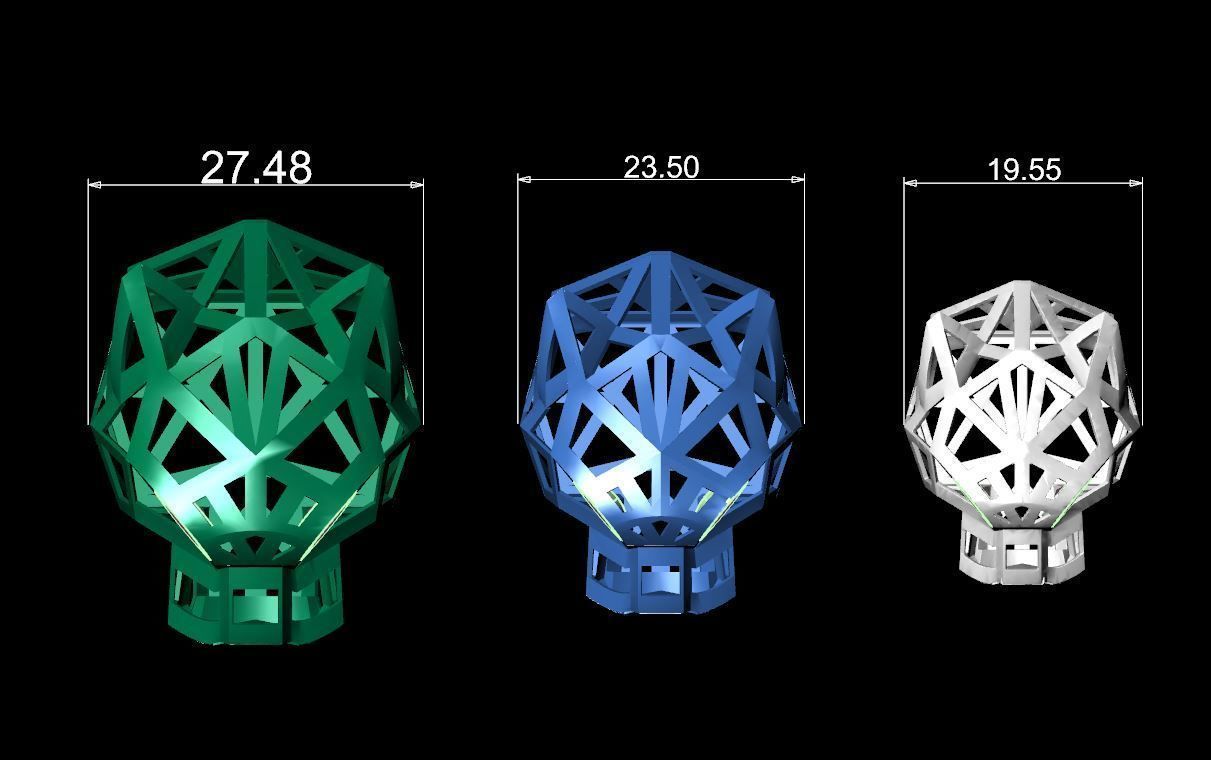 3 pendant sizes panther 3D print model_4