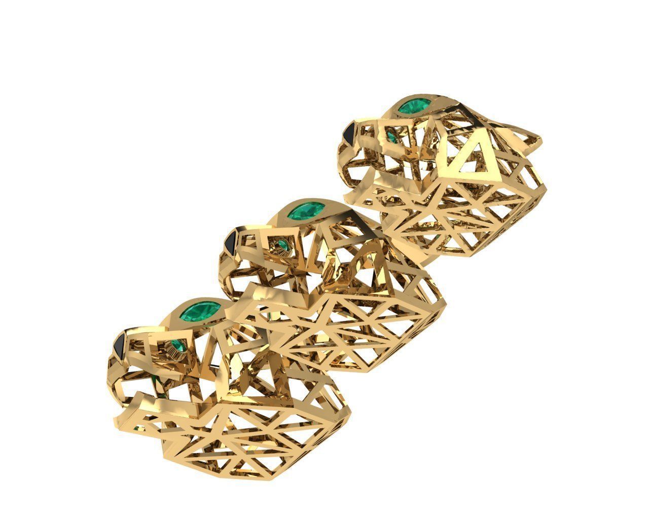 3 pendant sizes panther 3D print model_3