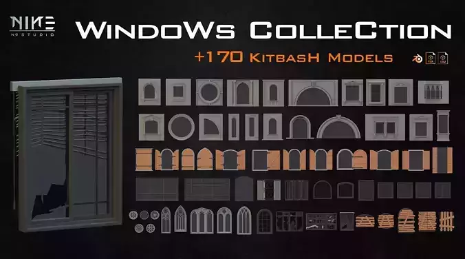 Windows Collection 3D model Windows Collection 3D model