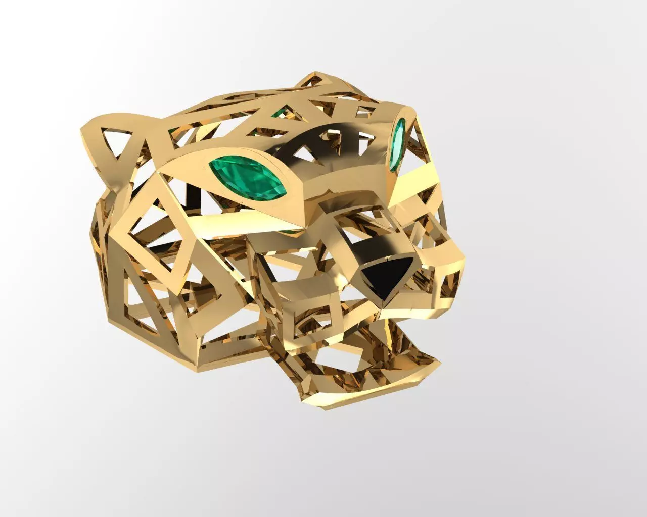 panther pendant 3D print model_0