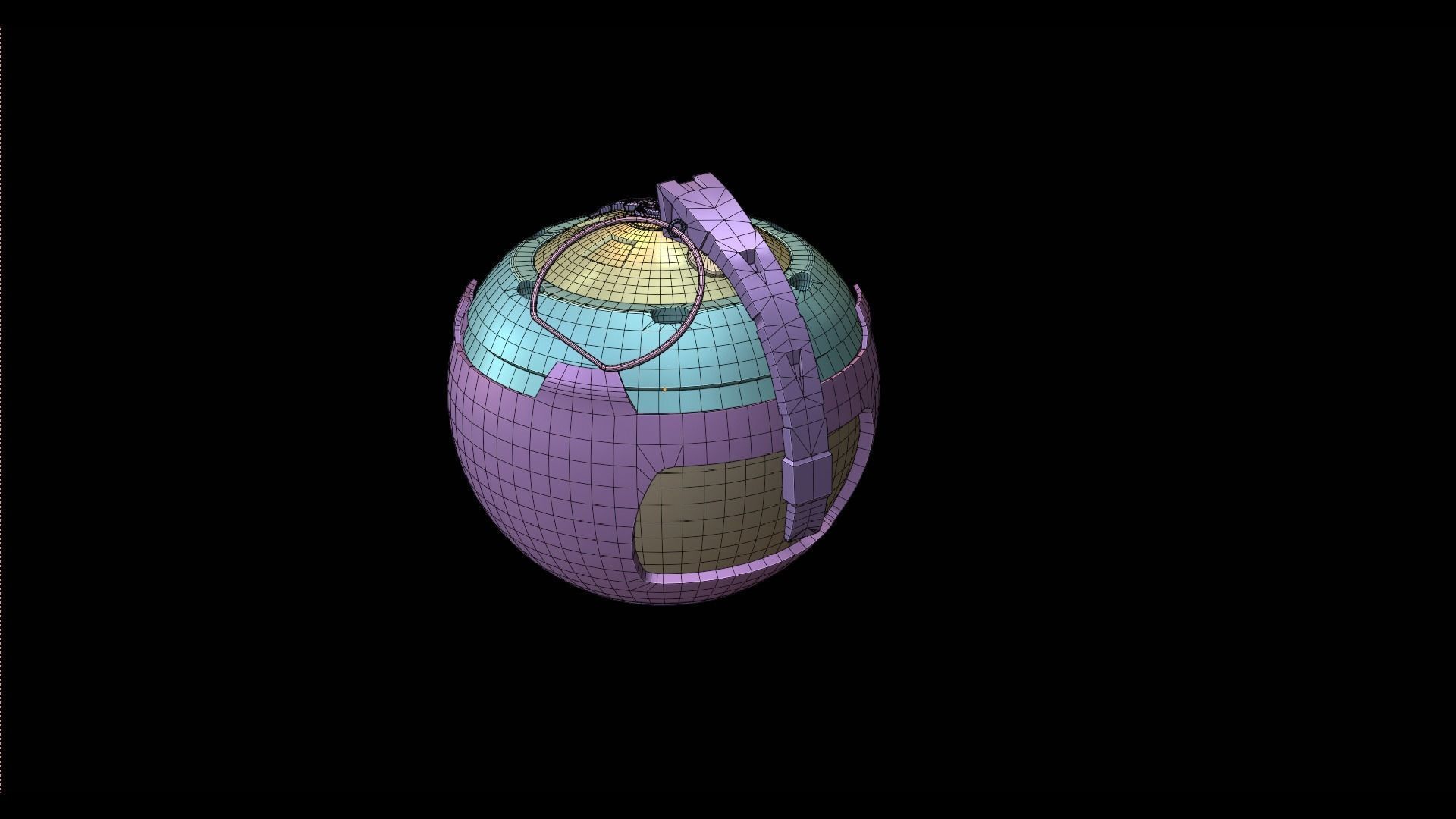GRENADE SCIFI Low-poly 3D model_3