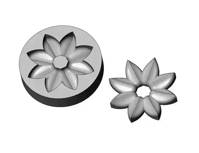 Mold open lotus leaves rosette onlay relief