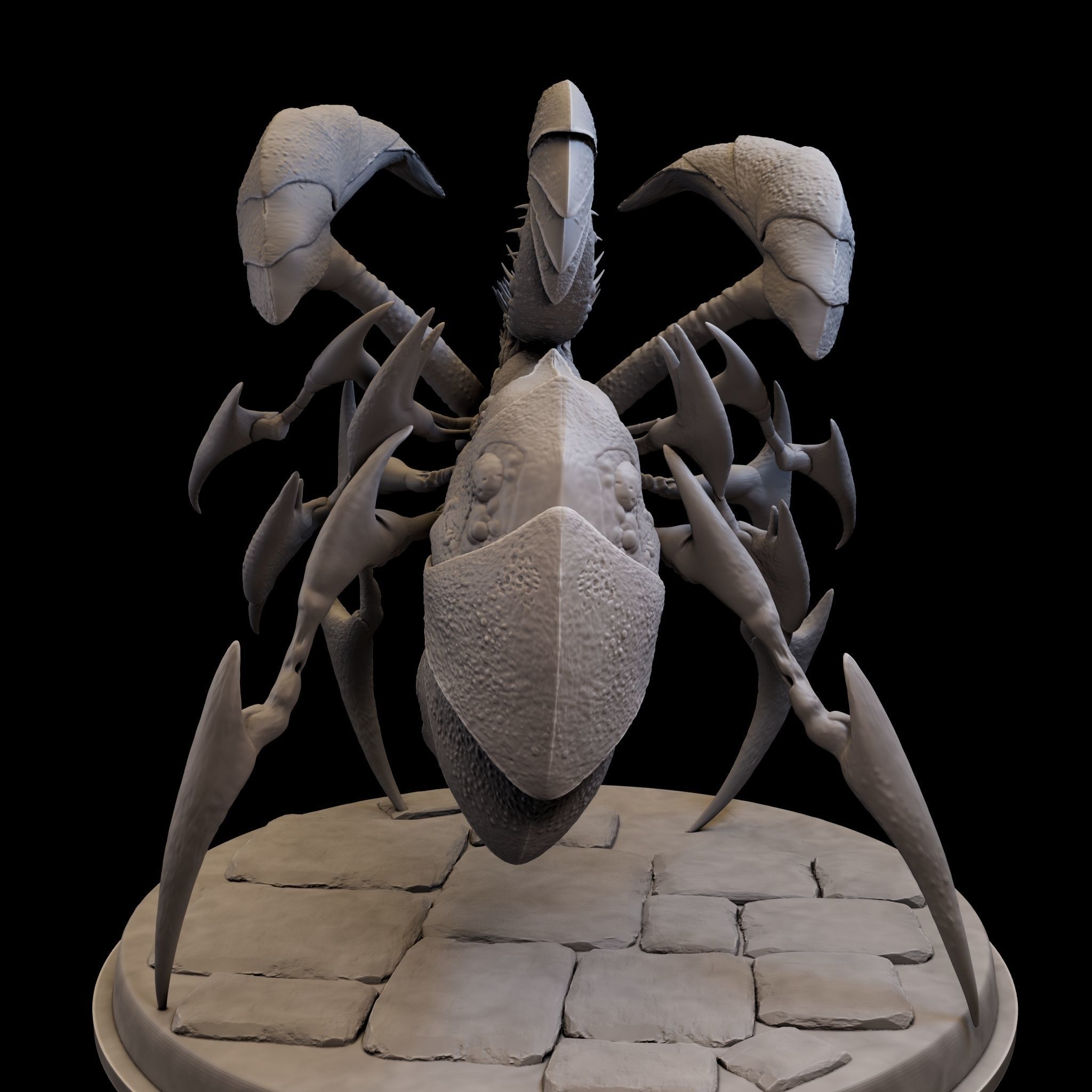 SpiderQueen 3d Model Game Ready 3D print model_10
