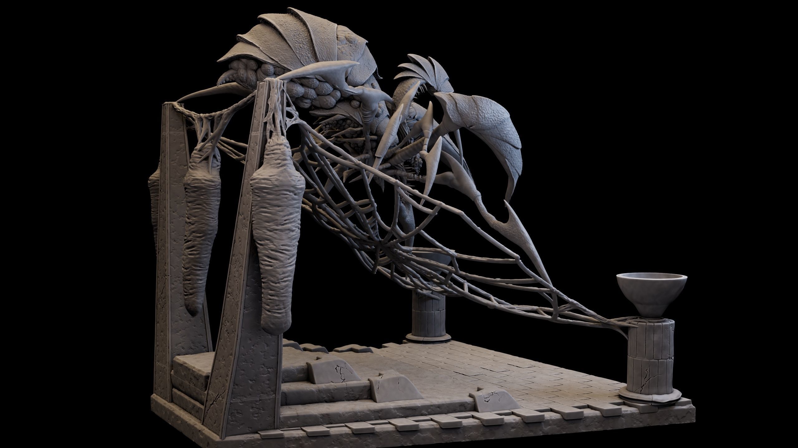 SpiderQueen 3d Model Game Ready 3D print model_20