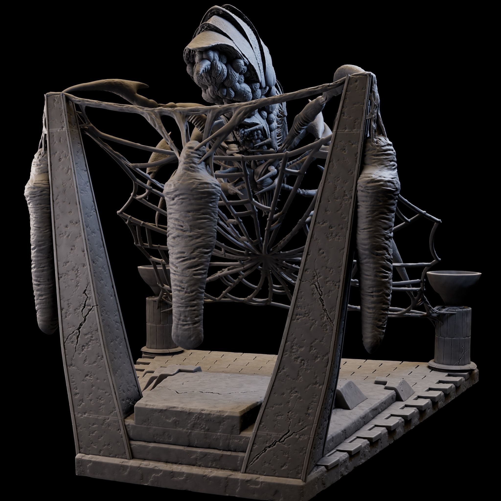 SpiderQueen 3d Model Game Ready 3D print model_18