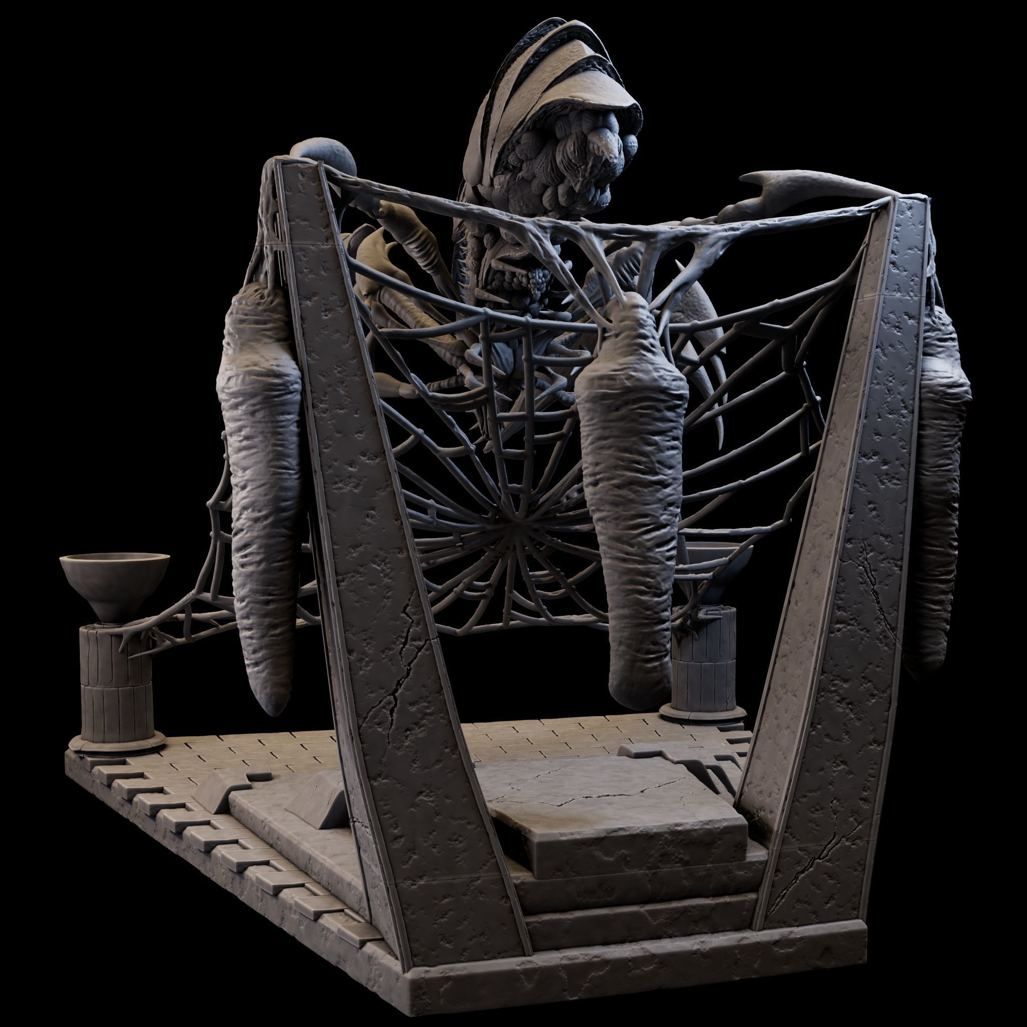 SpiderQueen 3d Model Game Ready 3D print model_11