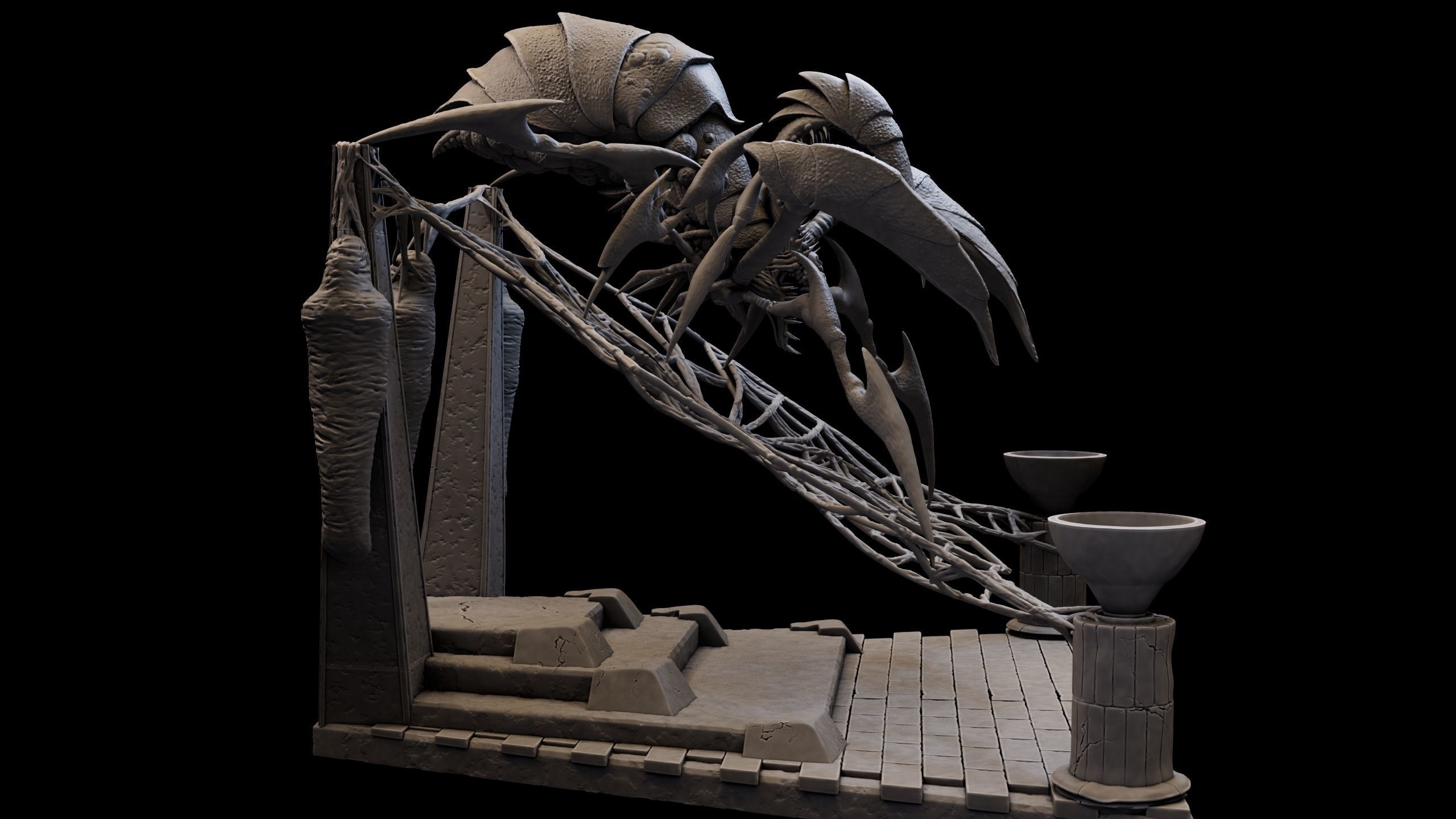 SpiderQueen 3d Model Game Ready 3D print model_22