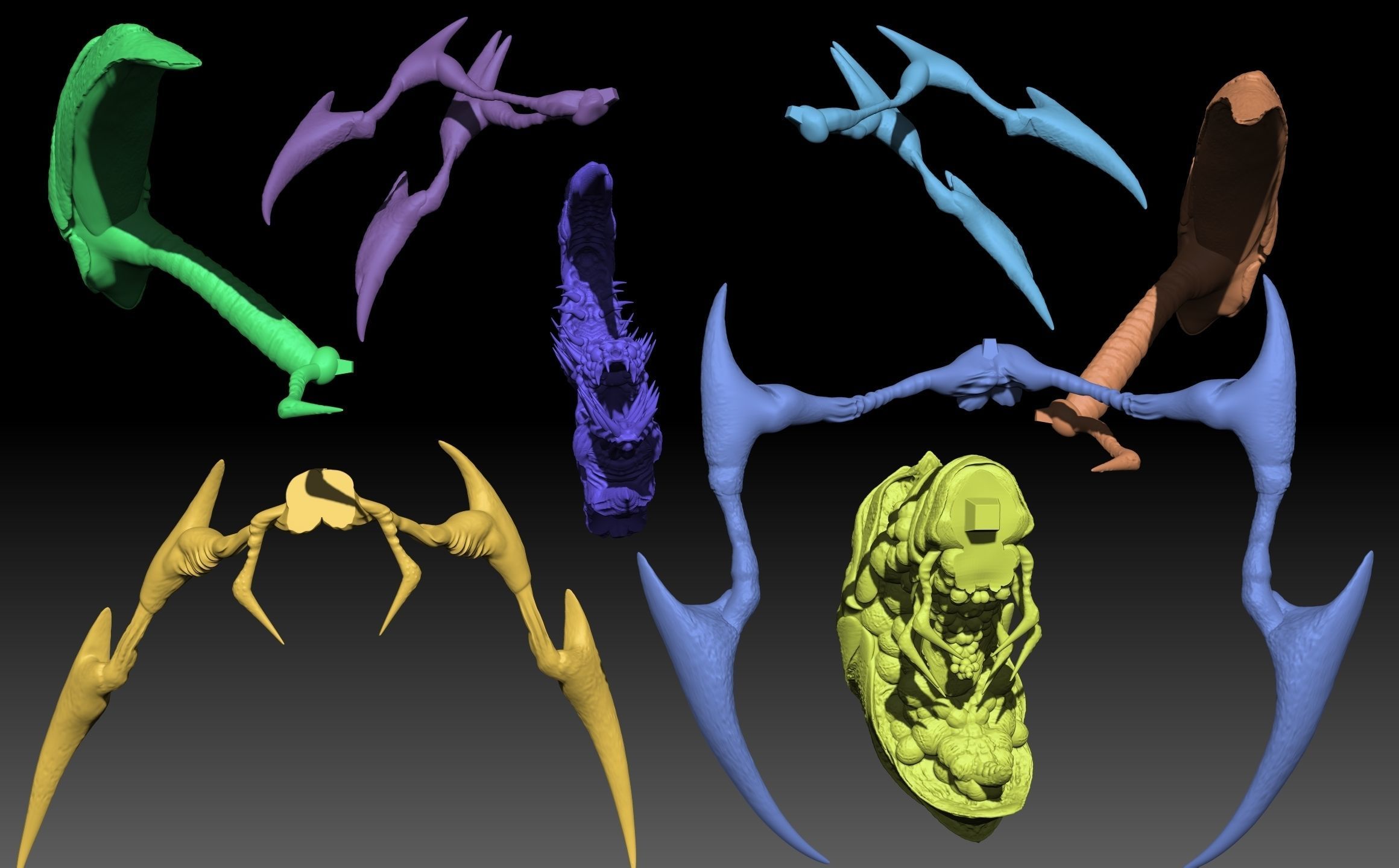 SpiderQueen 3d Model Game Ready 3D print model_15