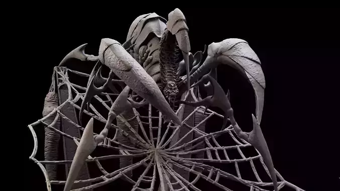 SpiderQueen 3d Model Game Ready