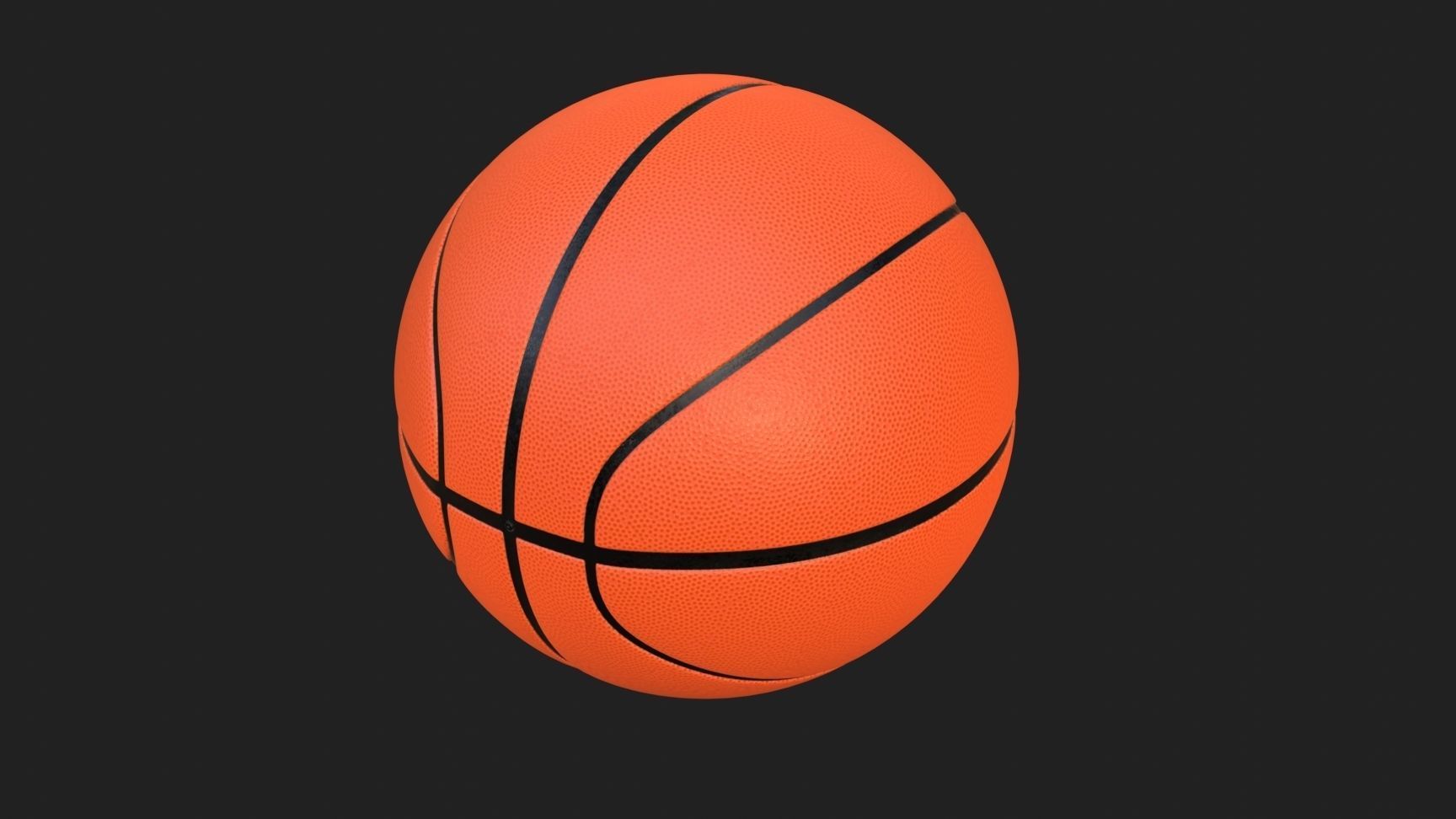 BasketBall Low-poly 3D model_1