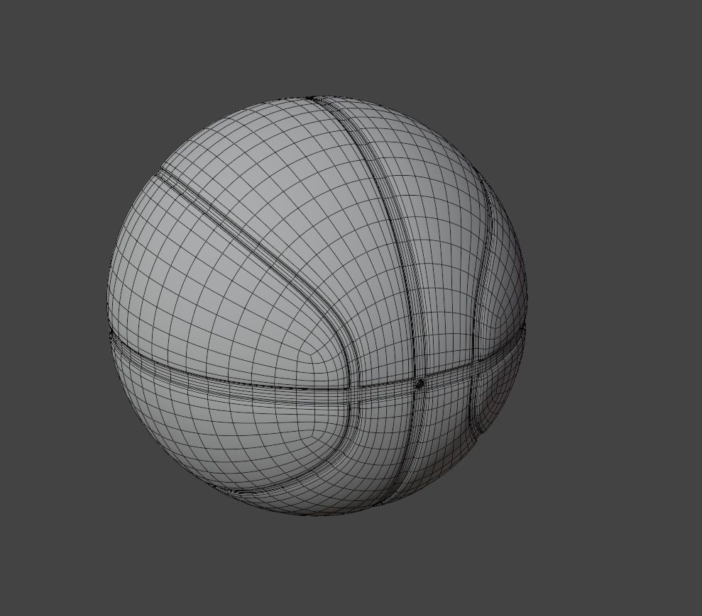 BasketBall Low-poly 3D model_5