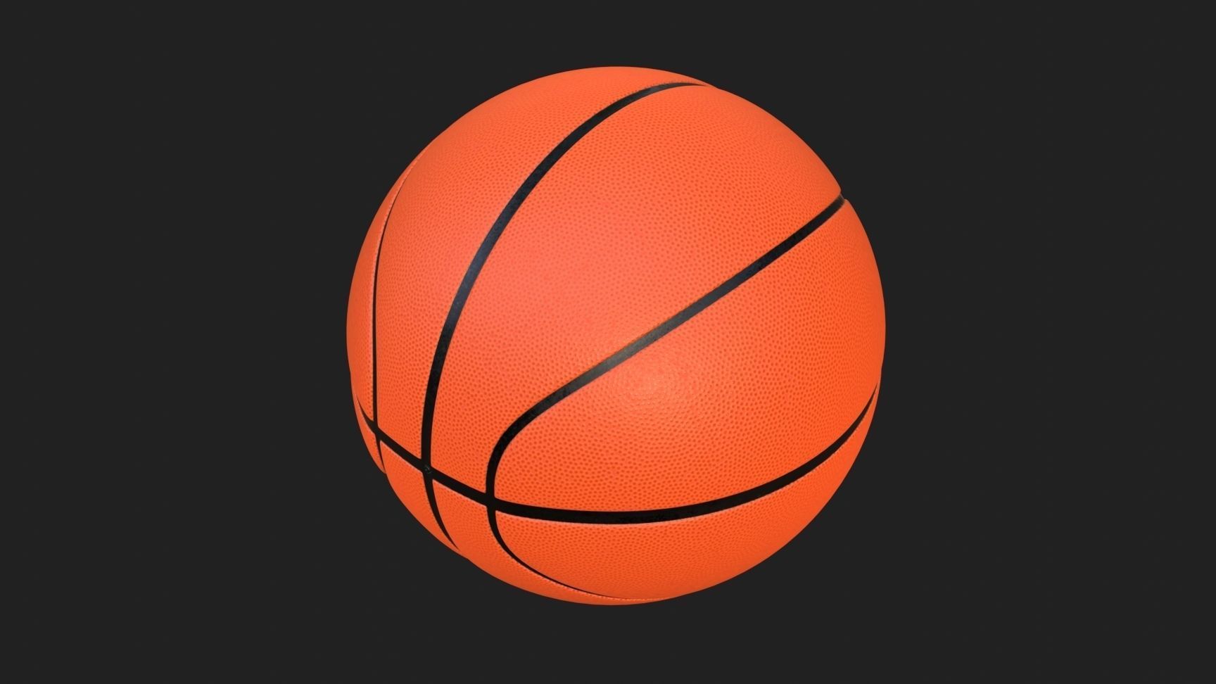 BasketBall Low-poly 3D model_4