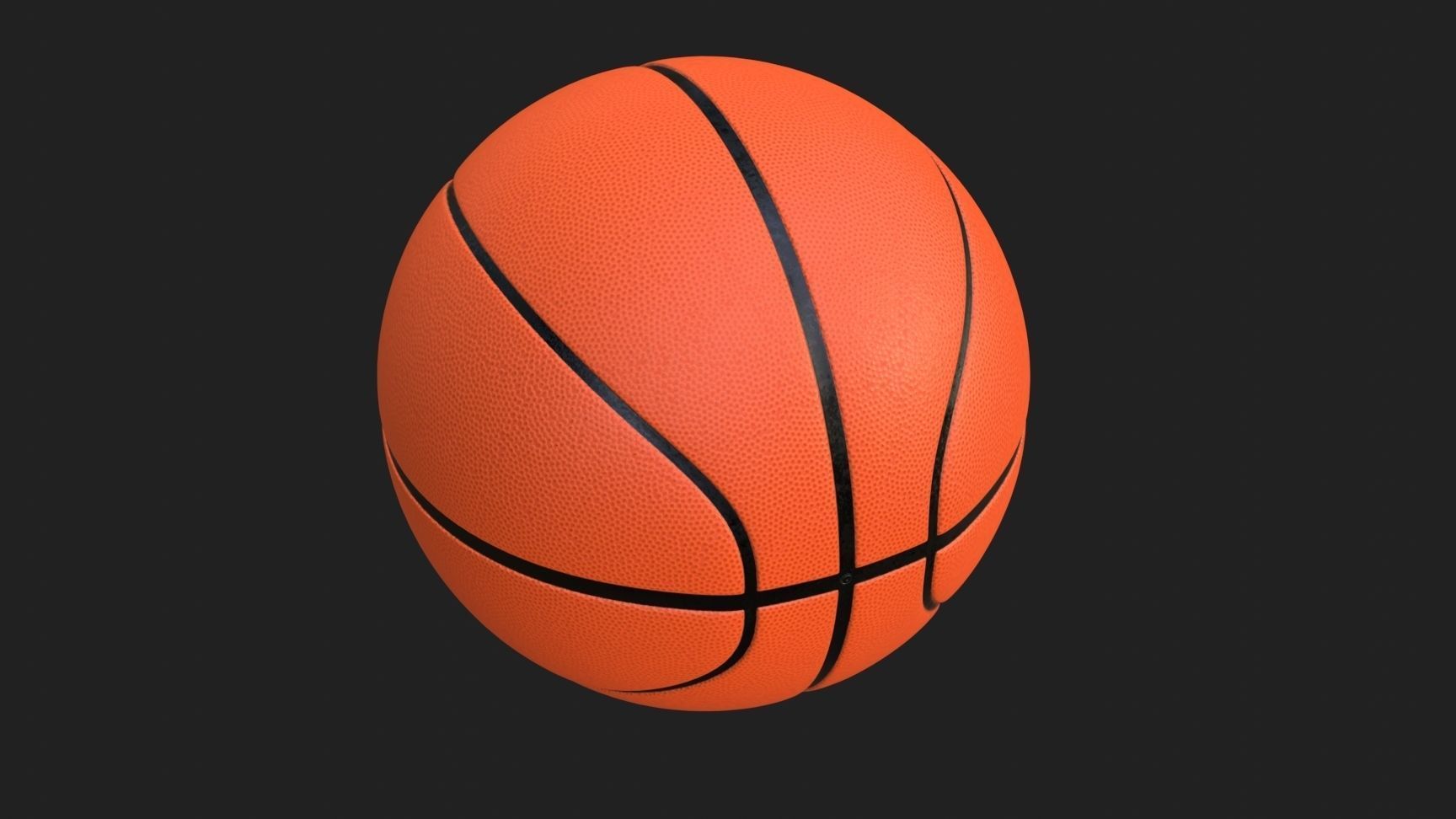 BasketBall Low-poly 3D model_3