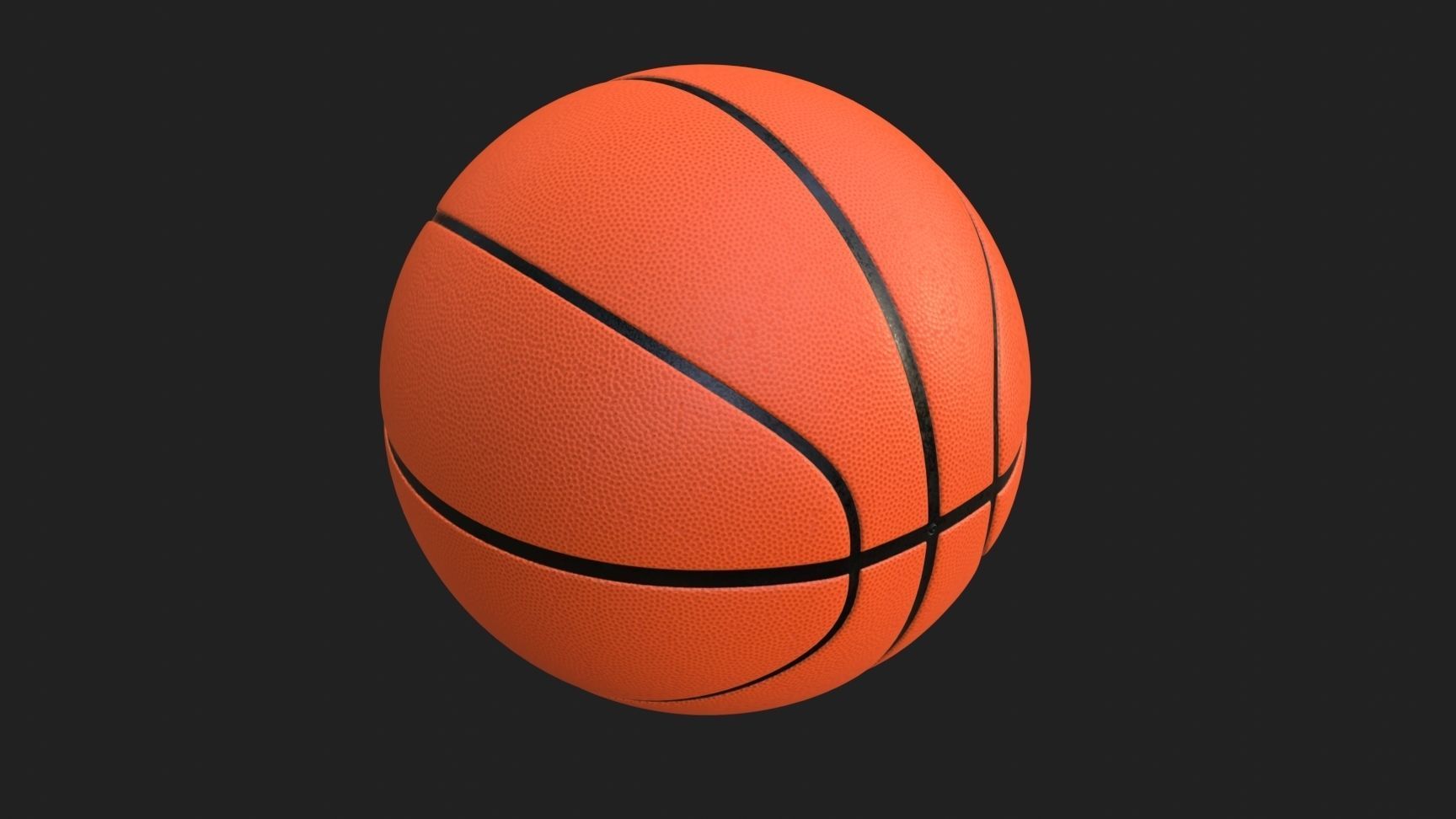 BasketBall Low-poly 3D model_2