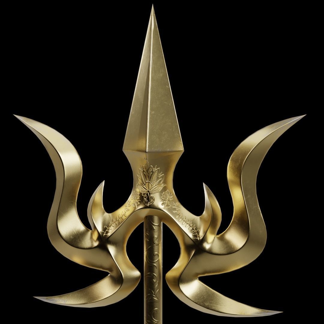 TRISHULA Low-poly 3D model_3