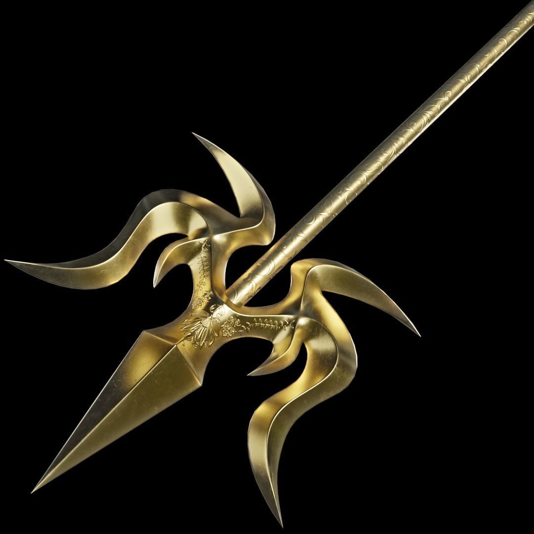 TRISHULA Low-poly 3D model_1