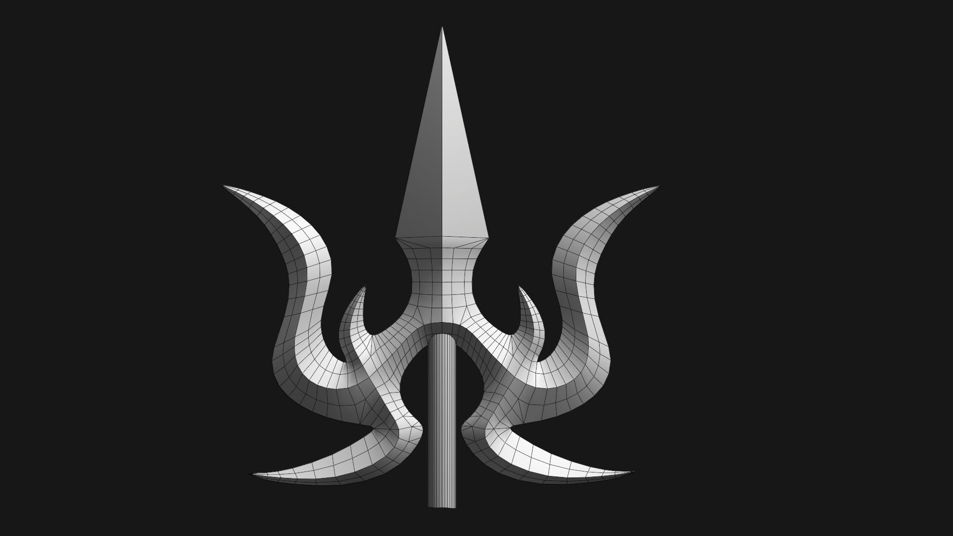 TRISHULA Low-poly 3D model_4