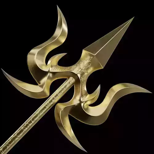 TRISHULA Low-poly 3D model