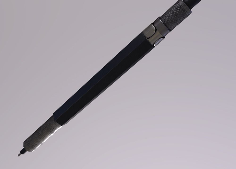 Rotring Pencil Low-poly 3D model_5