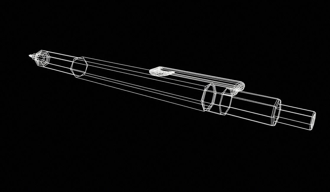 Rotring Pencil Low-poly 3D model_6