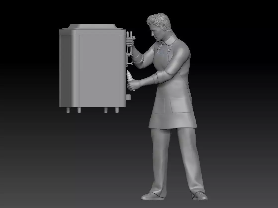 ICE CREAM SELLER BOY 1 3D print model